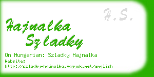 hajnalka szladky business card